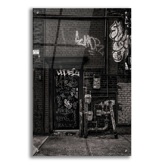 Epic Art 'Alleyway Pipes No 4' by Brian Carson, Acrylic Glass Wall Art, 24"x36"