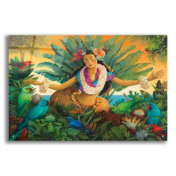 Epic Art 'Aloha' by David Galchutt, Acrylic Glass Wall Art, 36"x24"