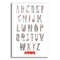 Epic Art 'Alphabite' by Doug Keith, Acrylic Glass Wall Art, 16"x24"