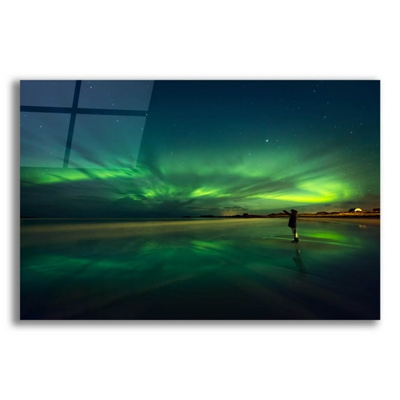 Epic Art 'Amazing View On The Northern Lights' by Epic Portfolio, Acrylic Glass Wall Art, 24"x16"