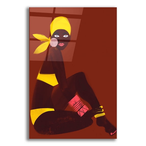 Epic Art ' Amber Sun' by Erin K. Robinson, Acrylic Glass Wall Art, 12"x16"