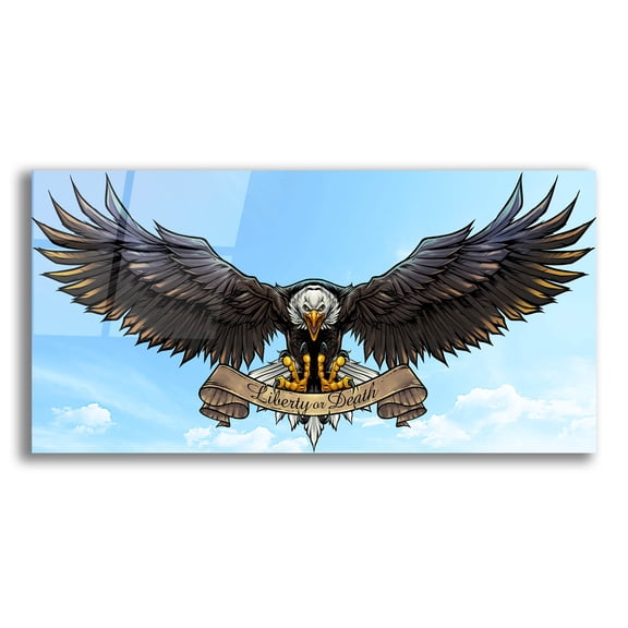 Epic Art 'American Eagle Sky' by Flyland Designs, Acrylic Glass Wall Art, 24"x12"