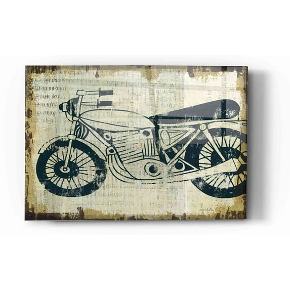 Epic Art 'American Pop Moto' by Michael Mullan, Acrylic Glass Wall Art, 16"x24"