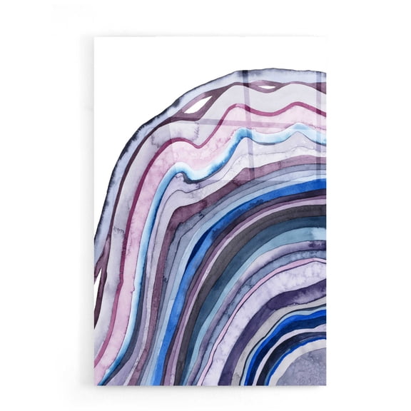 Epic Art 'Amethyst Agate I' by Grace Popp, Acrylic Glass Wall Art, 16"x24"