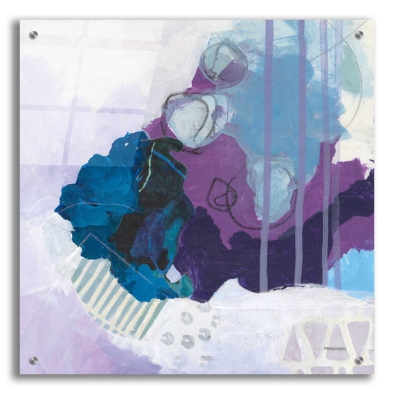 Epic Art 'Amethyst' by Kathy Ferguson, Acrylic Glass Wall Art, 24"x24"