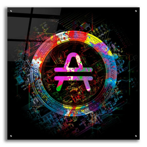 Epic Art 'Amp Crypto Power' by Epic Portfolio Acrylic Glass Wall Art, 36"x36"