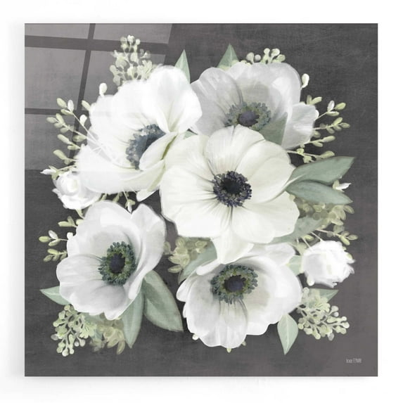 Epic Art 'Anemone Square II' by House Fenway, Acrylic Glass Wall Art, 12"x12"