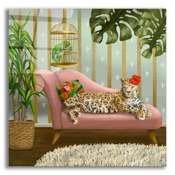 Epic Art 'Animals Of Leisure 1' by Christine Rotolo, Acrylic Glass Wall Art, 12"x12"