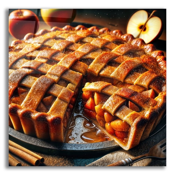 Epic Art 'Apple Pie' by Rey Klimt Acrylic Glass Wall Art, 12" x 12"