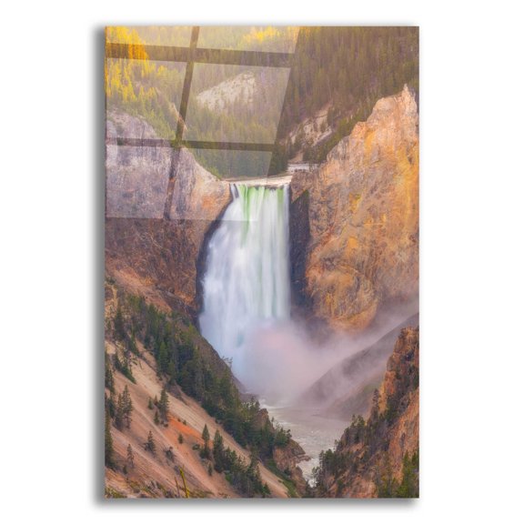Epic Art 'Artist Point Sunset - Yellowstone National Park' by Darren White, Acrylic Glass Wall Art, 12"x16"