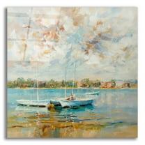 Epic Art 'At Water's Edge' by Kasia Bruniany Acrylic Glass Wall Art, 12"x12"