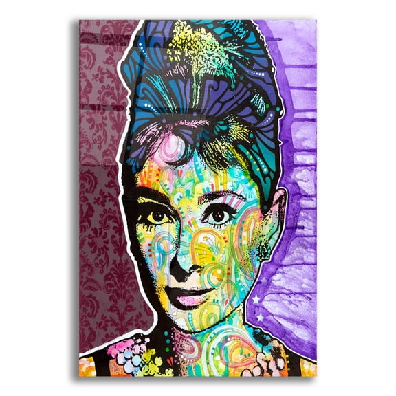 Epic Art 'Audrey 2' by Dean Russo, Acrylic Glass Wall Art, 12"x16"