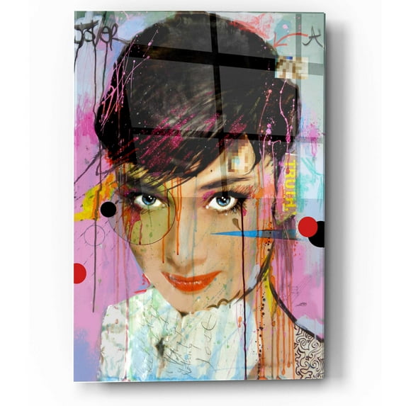Epic Art 'Audrey On Ice' by Loui Jover, Acrylic Glass Wall Art, 12"x16"