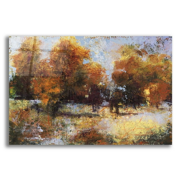 Epic Art 'Autumn Chill' by Linda Nickell, Acrylic Glass Wall Art, 16"x12"