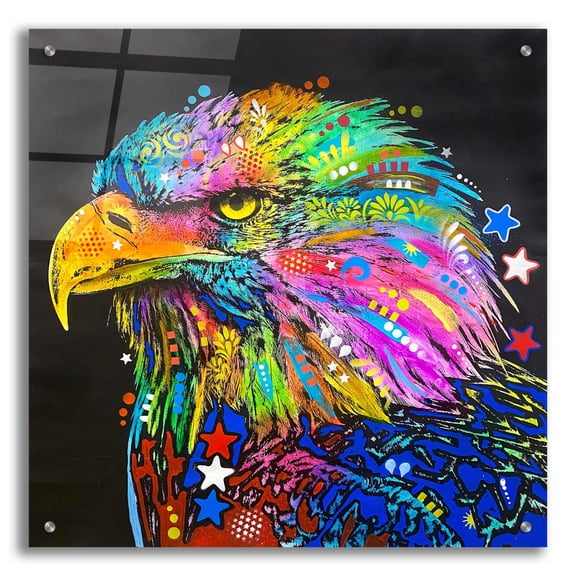 Epic Art 'Bald Eagle' by Dean Russo, Acrylic Glass Wall Art, 24"x24"