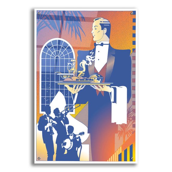 Epic Art 'Band And Waiter' by David Chestnutt, Acrylic Glass Wall Art, 24"x36"