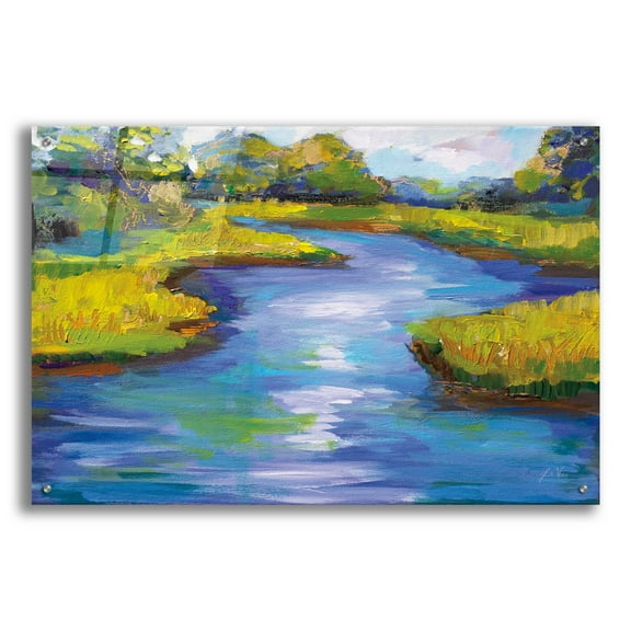 Epic Art 'Barn Island' by Jeanette Vertentes, Acrylic Glass Wall Art, 36"x24"