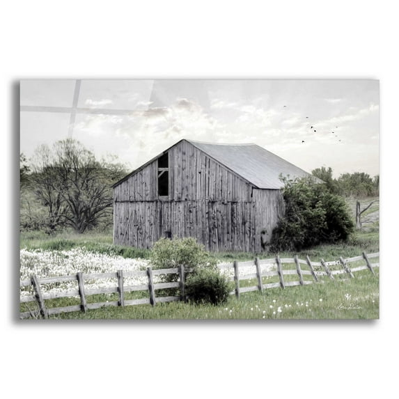 Epic Art 'Barnsville Barn' by Lori Deiter Acrylic Glass Wall Art, 24"x16"