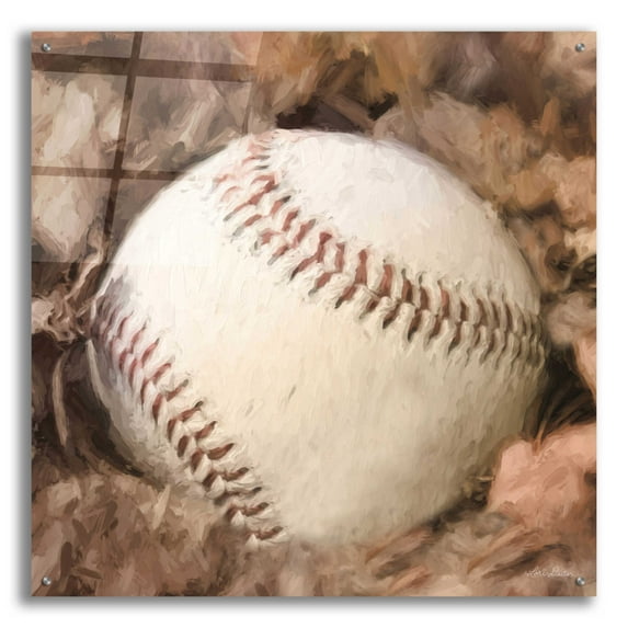 Epic Art 'Baseball Season' by Lori Deiter, Acrylic Glass Wall Art, 36"x36"
