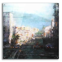 Epic Art 'Bay Mist' by Mark Lague, Acrylic Glass Wall Art, 36"x36"