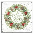 thumbnail image 1 of Epic Art 'Be Merry & Bright Wreath' by Cindy Jacobs, Acrylic Glass Wall Art, 36"x36", 1 of 8