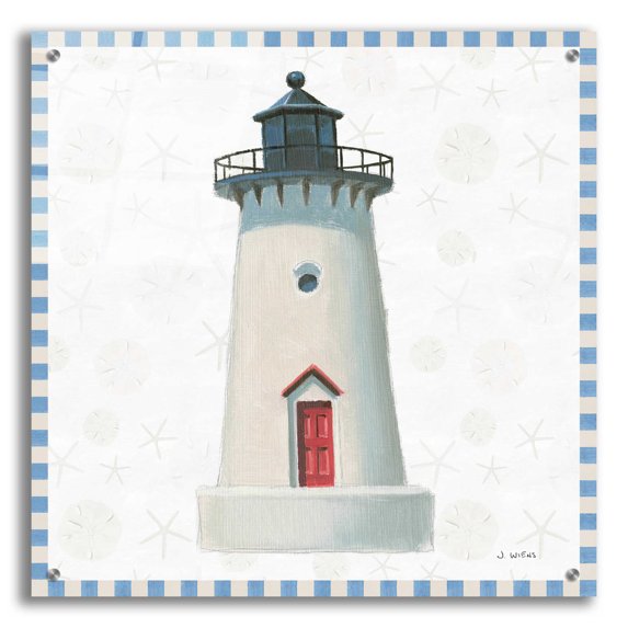 Epic Art 'Beach Days VI' by James Wiens, Acrylic Glass Wall Art, 24"x24"