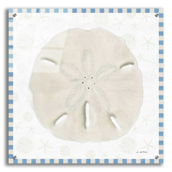 Epic Art 'Beach Days VII' by James Wiens, Acrylic Glass Wall Art, 24"x24"