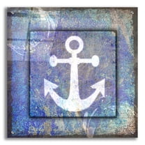 Epic Art 'Beach House Anchor' by Lightbox Journal, Acrylic Glass Wall Art, 24"x24"