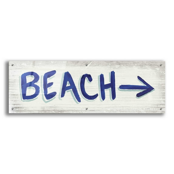 Epic Art 'Beach Time VII' by James Wiens, Acrylic Glass Wall Art, 48"x16"