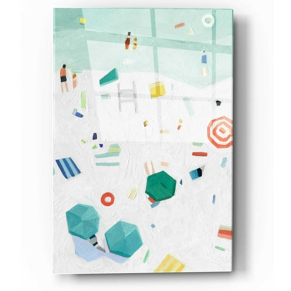 Epic Art 'Beach Vista I' by Emma Scarvey, Acrylic Glass Wall Art, 12"x16"