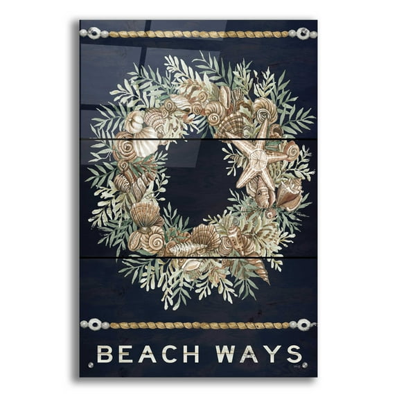 Epic Art 'Beach Ways' by Cindy Jacobs, Acrylic Glass Wall Art, 24"x36"