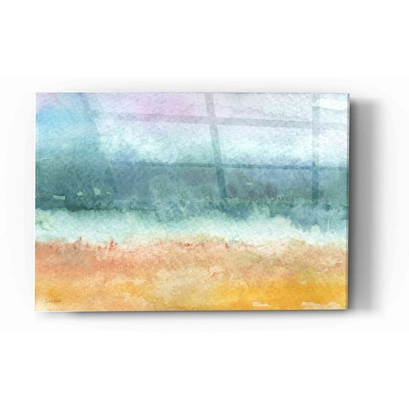 Epic Art 'Beach' by Linda Woods, Acrylic Glass Wall Art, 12"x16"