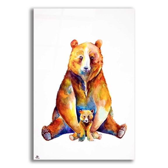 Epic Art 'Bear Necessities' by Marc Allante, Acrylic Glass Wall Art, 12"x16"
