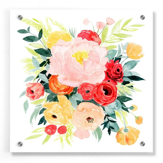 Epic Art 'Beauto Flora II' by Grace Popp, Acrylic Glass Wall Art, 36"x36"