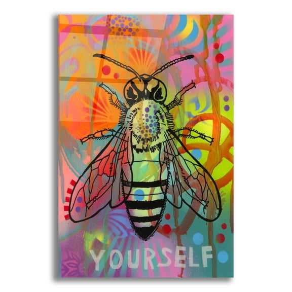 Epic Art 'Bee Yourself' by Dean Russo, Acrylic Glass Wall Art, 16"x24"
