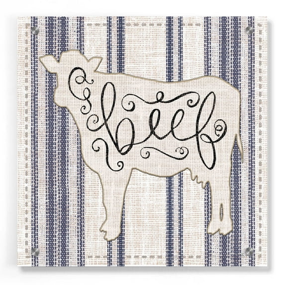 Epic Art 'Beef EXC' by Cindy Jacobs, Acrylic Glass Wall Art, 36"x36"