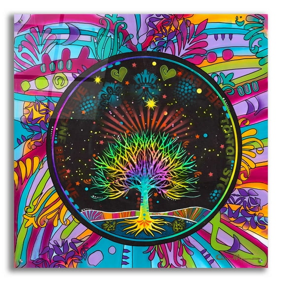 Epic Art 'Believe One' by Dean Russo, Acrylic Glass Wall Art, 36"x36"