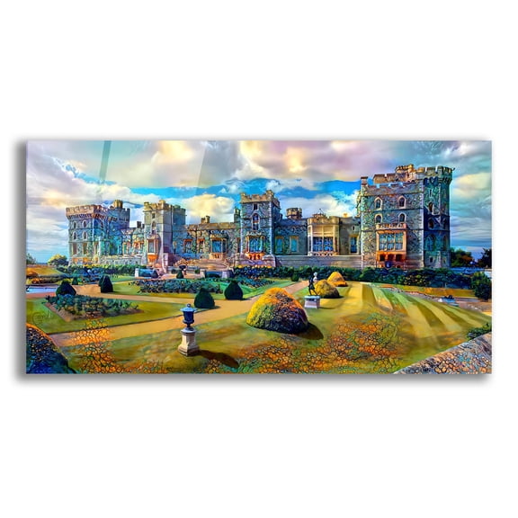 Epic Art 'Berkshire England Windsor Castle' by Pedro Gavidia, Acrylic Glass Wall Art, 24"x12"