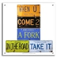 thumbnail image 1 of Epic Art 'Berra Fork In The Road' by Gregory Constantine, Acrylic Glass Wall Art, 24"x24", 1 of 8