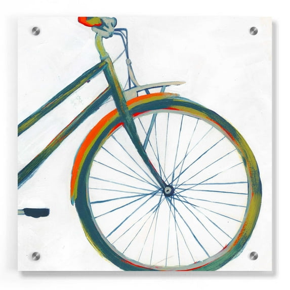 Epic Art 'Bicycle Diptych II' by Grace Popp, Acrylic Glass Wall Art, 36"x36"