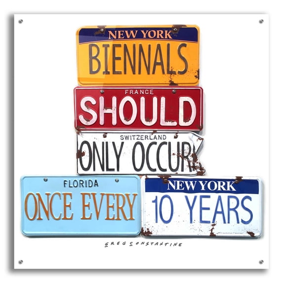 Epic Art 'Biennials 10 Every Years' by Gregory Constantine, Acrylic Glass Wall Art, 36"x36"