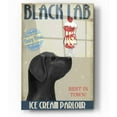 thumbnail image 1 of Epic Art 'Black Labrador Ice Cream' by Fab Funky, Acrylic Glass Wall Art, 12"x16", 1 of 2