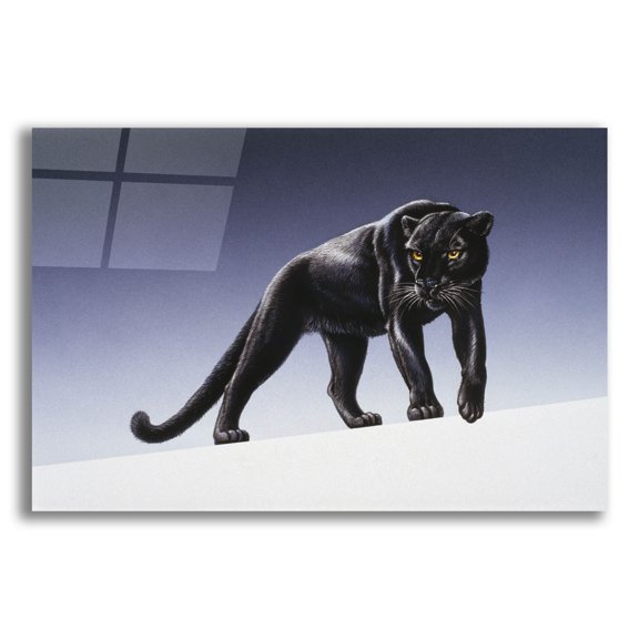 Epic Art 'Black Panther' by Harro Maass, Acrylic Glass Wall Art, 24"x16"