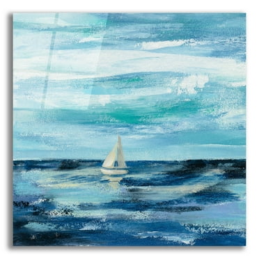 Epic Art 'Black Sea II' by Silvia Vassileva, Acrylic Glass Wall Art, 12"x12"