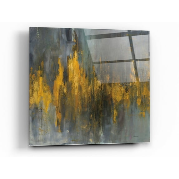 Epic Art 'Black and Gold Abstract' by Danhui Nai, Acrylic Glass Wall Art, 36"x36"