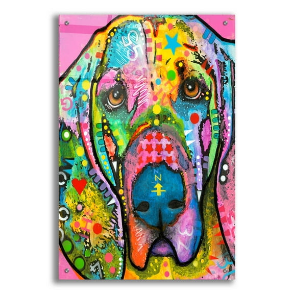 Epic Art 'Bloodhound' by Dean Russo, Acrylic Glass Wall Art, 24"x36"