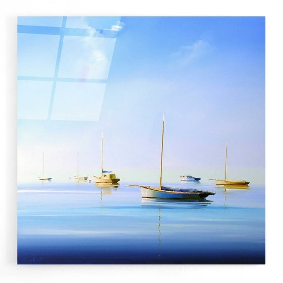Epic Art 'Blue Couta 2' by Craig Trewin Penny, Acrylic Glass Wall Art, 12"x12"