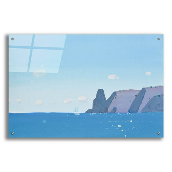 Epic Art 'Blue Fiolent' by Igor Nekraha, Acrylic Glass Wall Art, 36"x24"