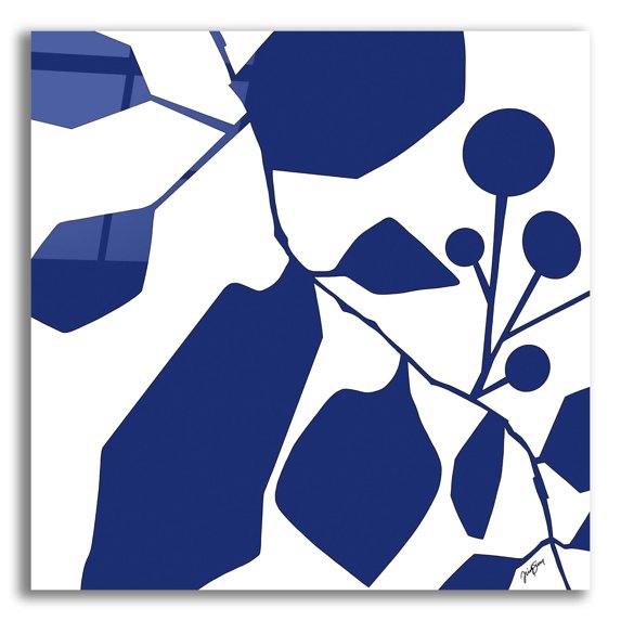 Epic Art ' Blue Hawaii' by Trish Sierer, Acrylic Glass Wall Art, 12"x12"