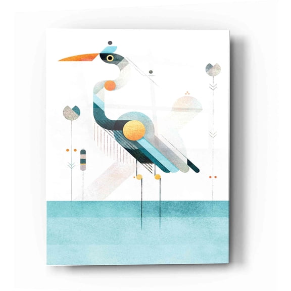 Epic Art 'Blue Heron' by Antony Squizzato, Acrylic Glass Wall Art, 12"x16"